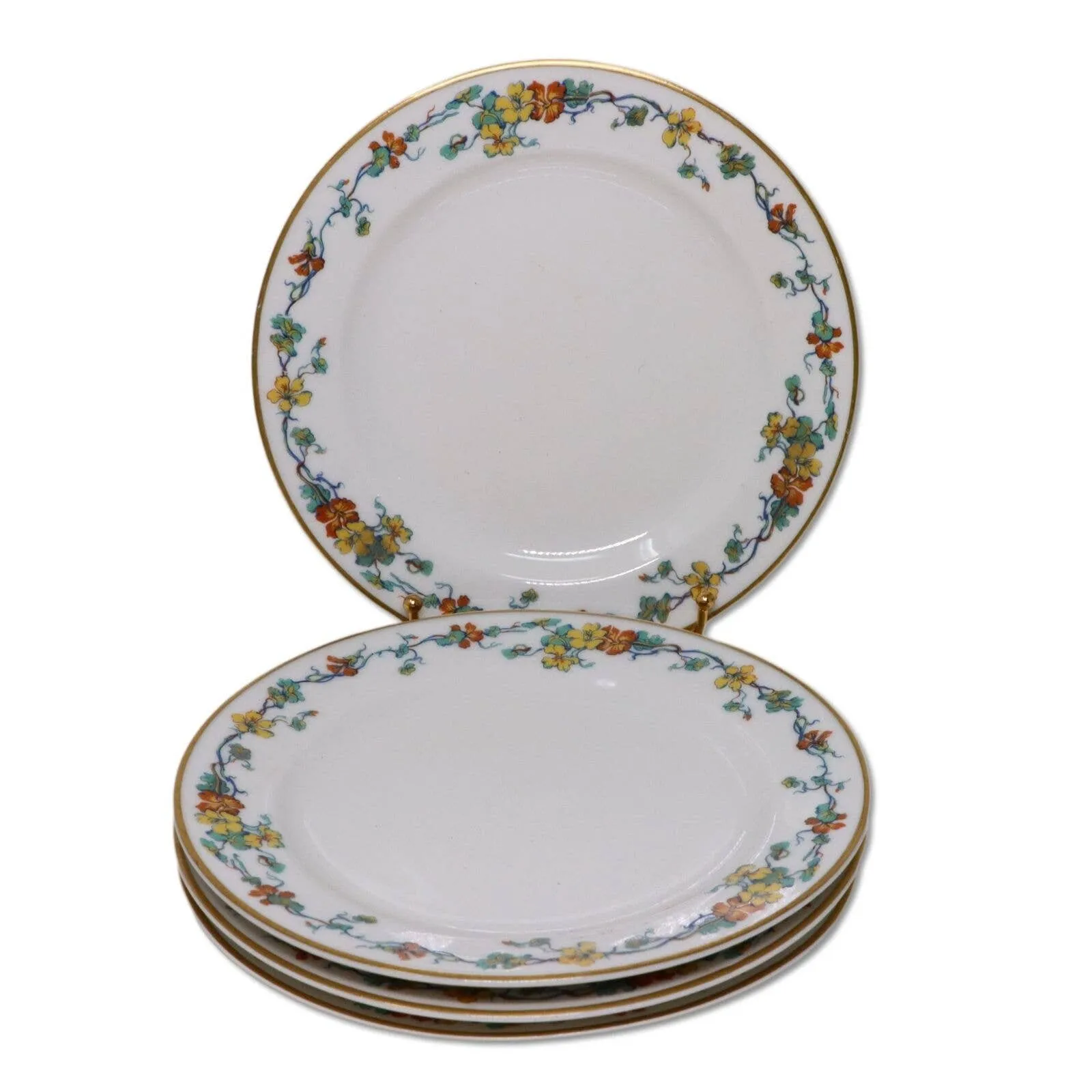 19pc Haviland Limoges Bullion Bowl Serving Set Floral Vine Gold Rim Antique 1926