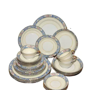 28pc Noritake Margo Pattern 4x 7pc Service Settings China Dinnerware 1930's