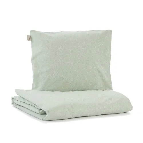 Nobodinoz Cot Bed/Toddler Himalaya Duvet Cover White Bubble Aqua