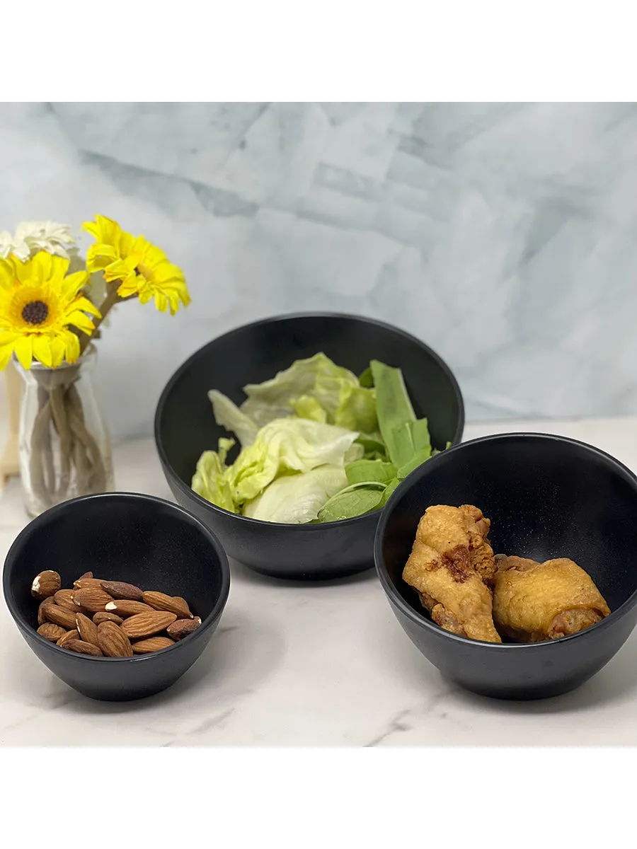 Sliced Sumi Bowl Black - 6"